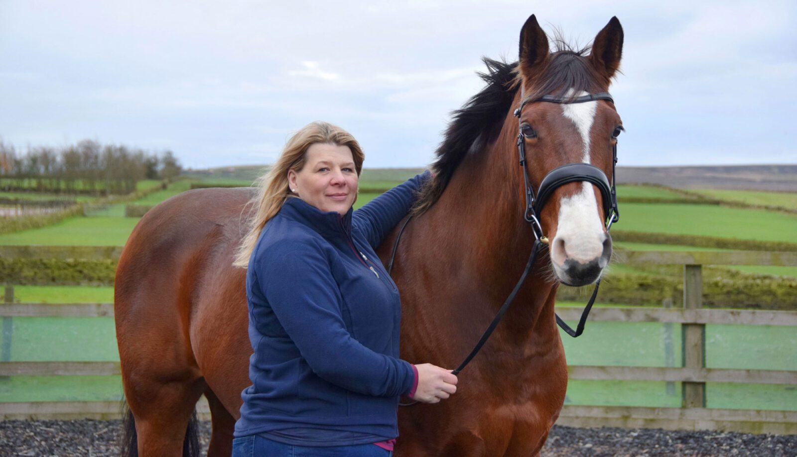 Catherine with her horse Lottie